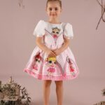 Kız Çocuk Lol Baskılı Doğum Günü Elbise