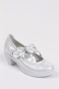 Beyaz Parlak Kız Çocuk Doğum Günü Ayakkabı