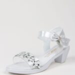 Kız Çocuk Topuklu Taşlı Pırıltılı Parti Ayakkabı