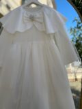 Beyaz Mihrimah Pelerinli Kız Çocuk Tam Boy Kuran Kursu Merasim Tören Mezuniyet Elbisesi + Yaka - Image 11